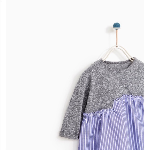 Zara Baby Girl Contrast Striped Dress - Picture 2 of 5